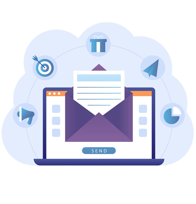 Email communication illustration